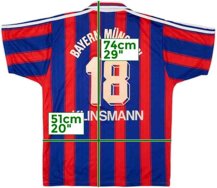 1995-97 Bayern Munich Home Shirt Klinsmann #18 - 4/10 - (M)