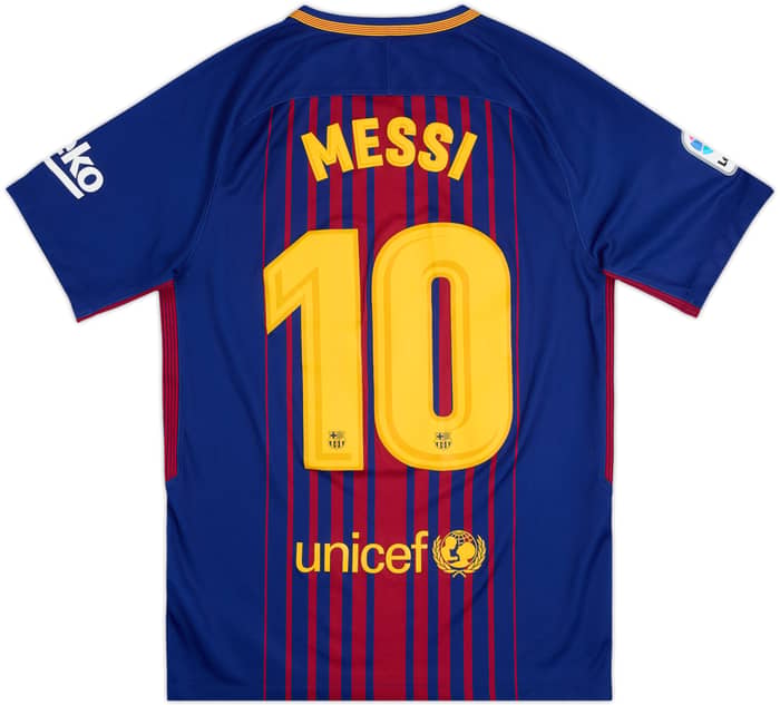 2017-18 Barcelona Home Shirt Messi #10 - 7/10 - (S)