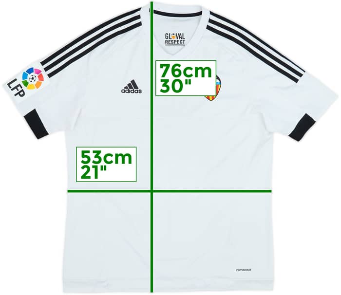 2015-16 Valencia Home Shirt - 5/10 - (L)