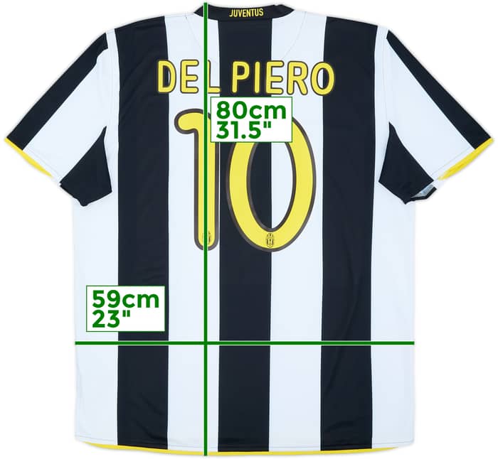 2008-09 Juventus Home Shirt Del Piero #10 - 9/10 - (XL)