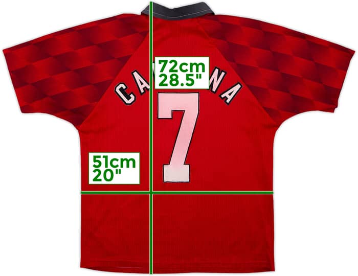 1996-98 Manchester United Home Shirt Cantona #7 - 6/10 - (M)