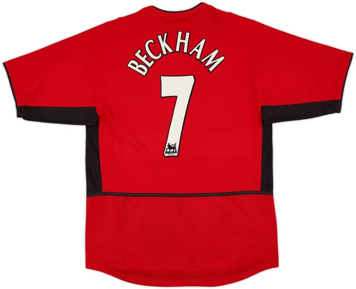 2002-04 Manchester United Home Shirt Beckham #7 - 6/10 - (M)