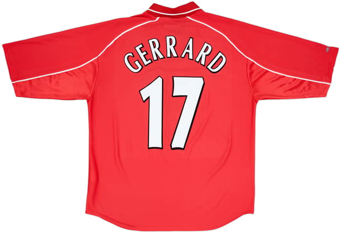 2000-02 Liverpool Maillot Domicile Gerrard #17 - 6/10 - (L)
