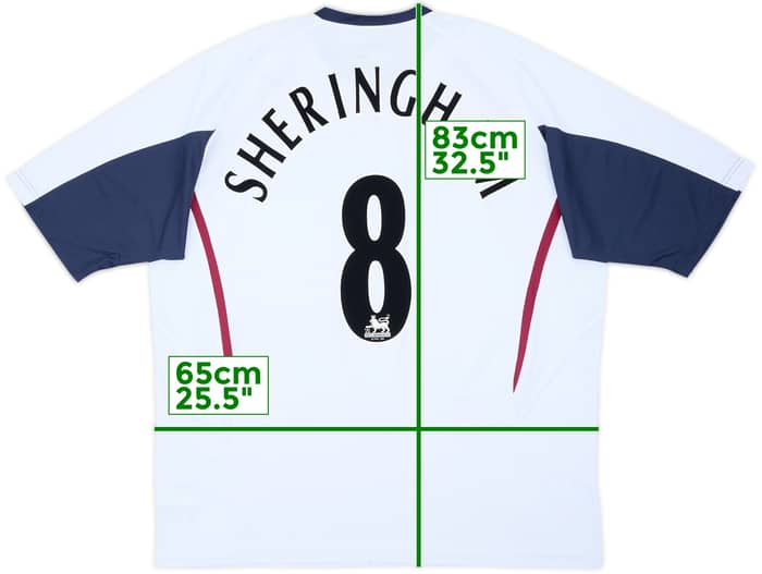 Camiseta de visitante del West Ham 2005-06 Sheringham #8 - 8/10 - (XXL)