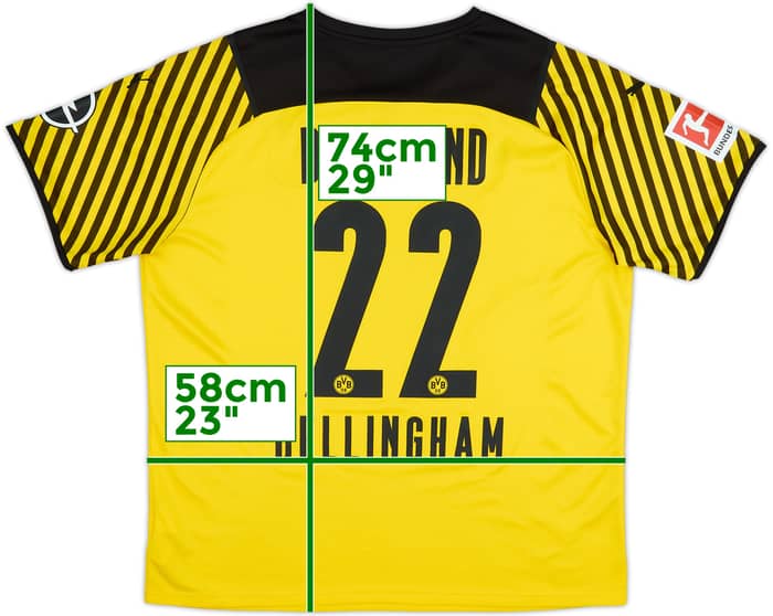 2021-22 Borussia Dortmund Home Shirt Bellingham #22 - 7/10 - (XL)
