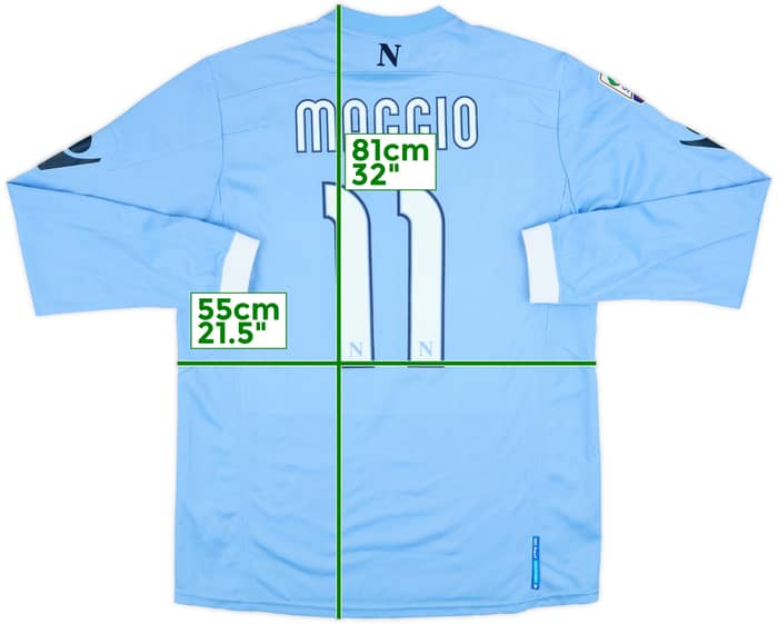 2010-11 Napoli Home L/S Shirt Maggio #11 - 7/10 - (XL)
