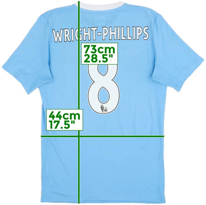 2009-10 Manchester City Home Shirt Wright-Phillips #8 - 9/10 - (S)