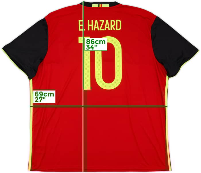 2016-17 Belgium Home Shirt Hazard #10 - 9/10 - (3XL)