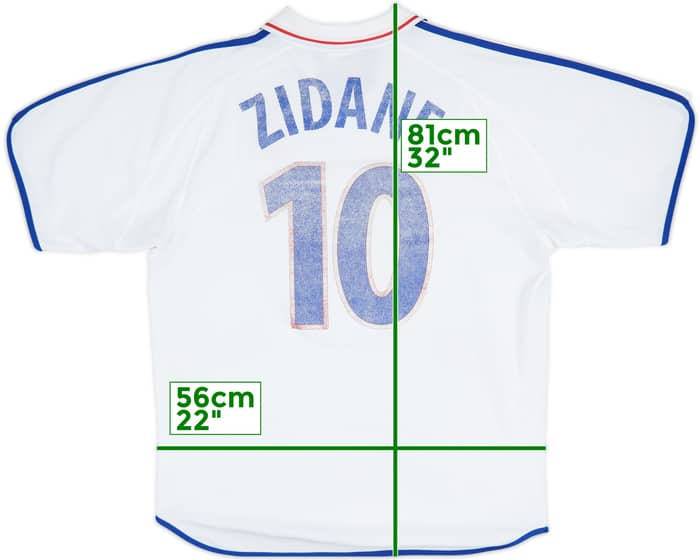 2000-02 France Away Shirt Zidane #10 - 4/10 - (L)