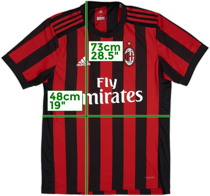 2017-18 AC Milan Home Shirt - 7/10 - (M)