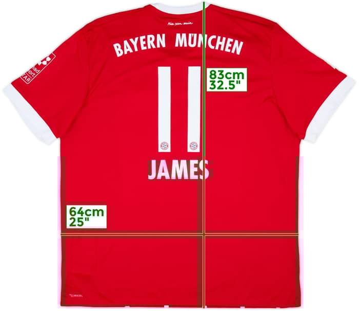 2017-18 Bayern Munich Home Shirt James #11 - 10/10 - (XXL)