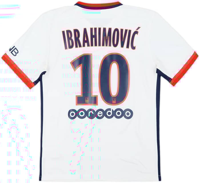 2015-16 Paris Saint-Germain Away Shirt Ibrahimovic #10 - 9/10 - (S)