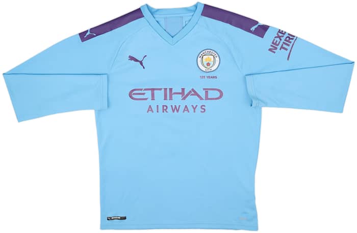 2019-20 Manchester City Home L/S Shirt Bernardo #20 - 7/10 - (M)