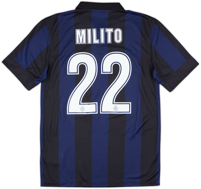2013-14 Inter Milan Home Shirt Milito #22 (S)