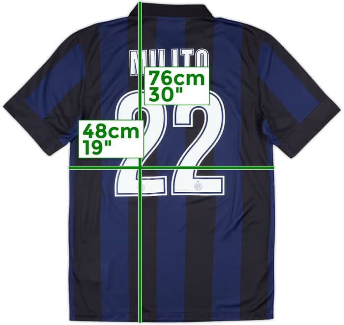 2013-14 Inter Milan Home Shirt Milito #22 (S)