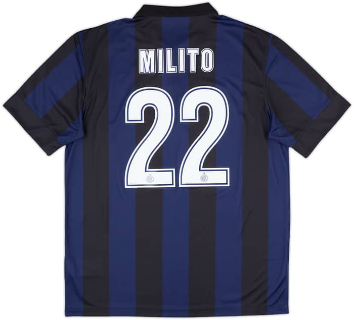 2013-14 Inter Milan Home Shirt Milito #22 (L)
