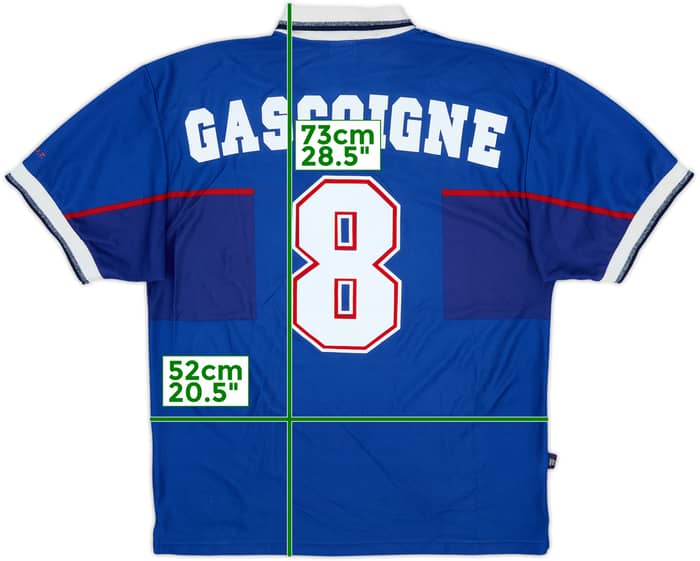 1997-99 Rangers Home Shirt Gascoigne #8 - 6/10 - (L)