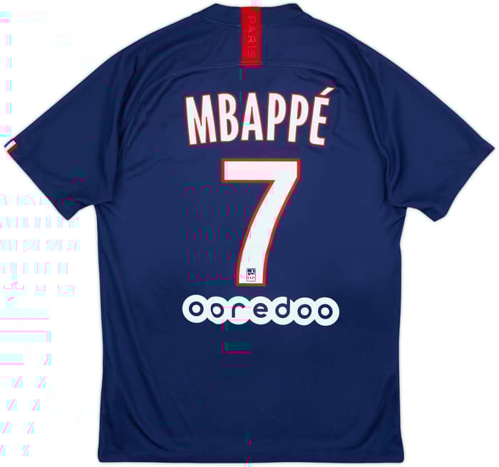 2019-20 Paris Saint-Germain Home Shirt Mbappe #7 - 8/10 - (M)