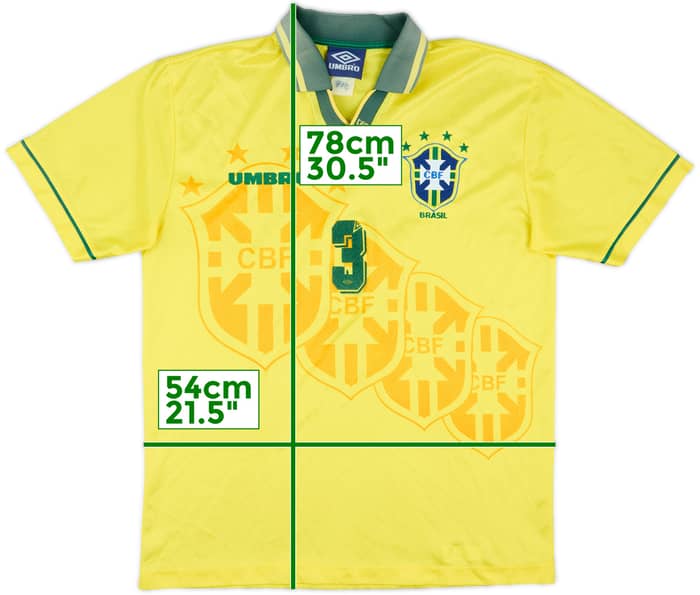 1994 Brazil Match Issue Home Shirt #3