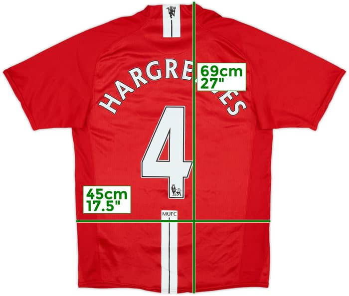 Camiseta de local del Manchester United 2007-09 Hargreaves #4 - 7/10 - (S)