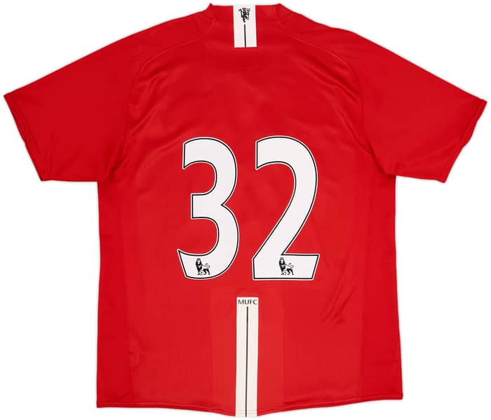 2007-09 Manchester United Home Shirt #32 - 5/10 - (L)