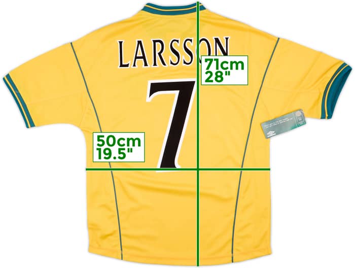 2000-02 Celtic Away Shirt Larsson #7 (Y)