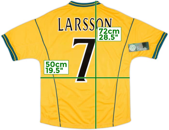 2000-02 Celtic Away Shirt Larsson #7 (Y)