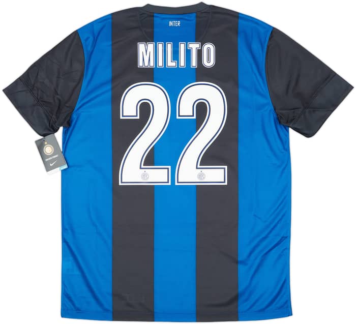2012-13 Inter Milan Home Shirt Milito #22 (L)