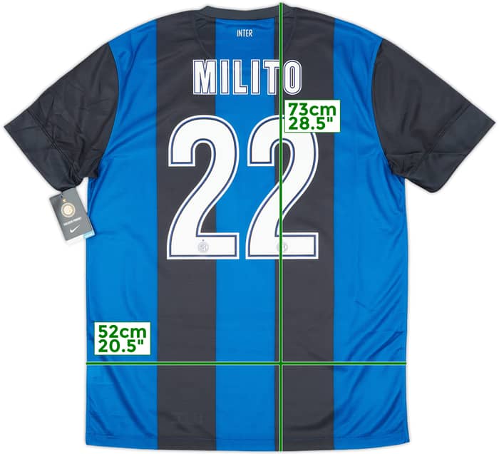 2012-13 Inter Milan Home Shirt Milito #22 (L)