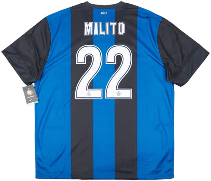 2012-13 Inter Milan Home Shirt Milito #22 (XXL)