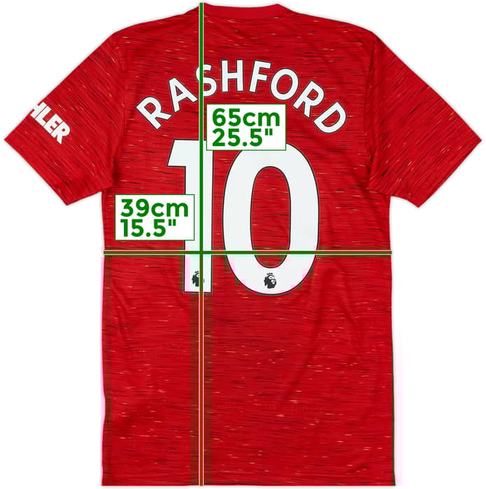 2020-21 Manchester United Home Shirt Rashford #10 - 10/10 - (XS)