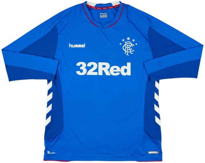 2018-19 Rangers Home L/S Shirt - 8/10 - (XXL)