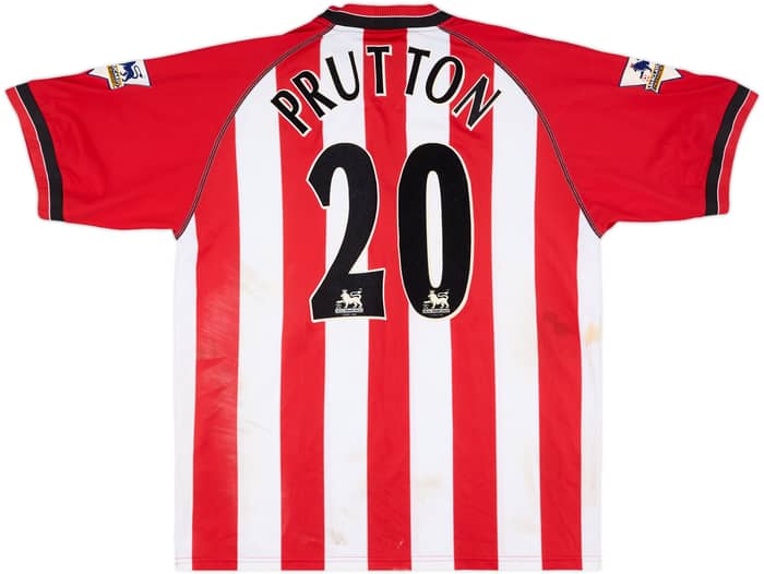 2003-04 Southampton Match Issue Signed Home Shirt Prutton #20