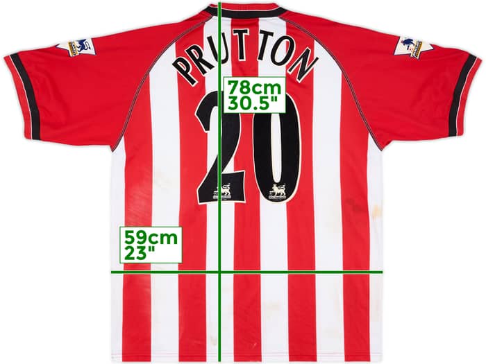 2003-04 Southampton Match Issue Signed Home Shirt Prutton #20