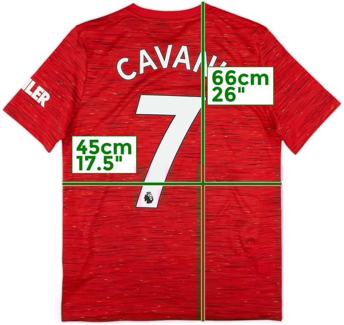 2020-21 Manchester United Home Shirt Cavani #7 - 9/10 - (L.Boys)