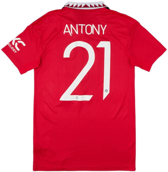 2022-23 Manchester United Home Shirt Antony #21 - 8/10 - (S)