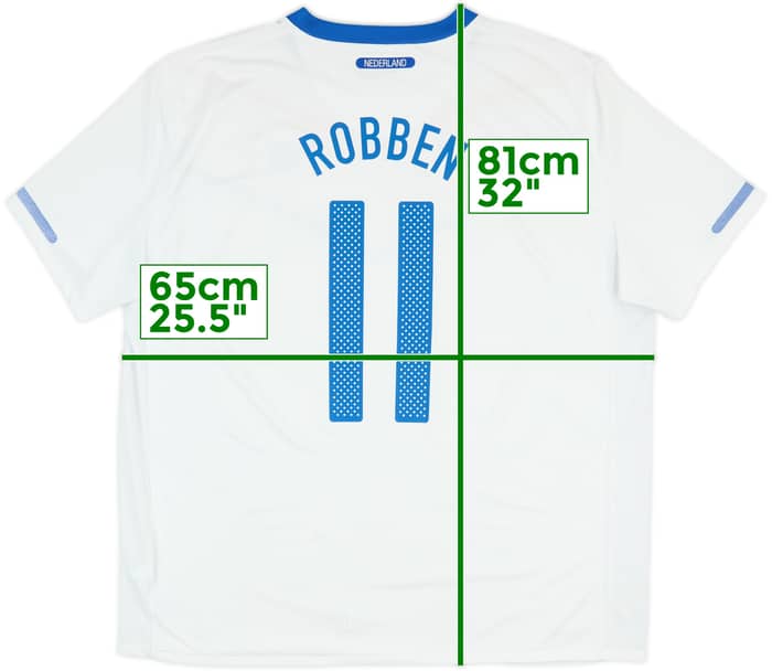 2010-11 Netherlands Away Shirt Robben #11 - 9/10 - (XXL)