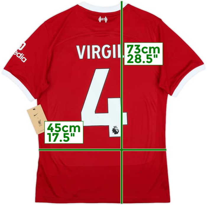2023-24 Liverpool Home Shirt Virgil #4 (S)