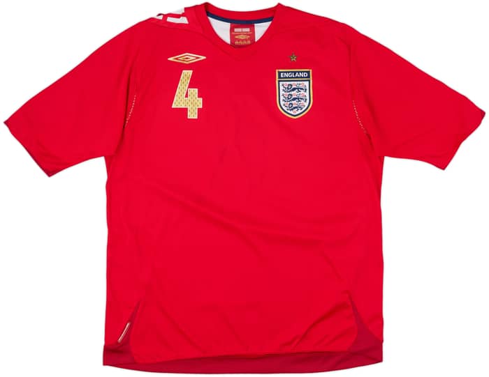 2006-08 England Away Shirt Gerrard #4 - 6/10 - (XL)
