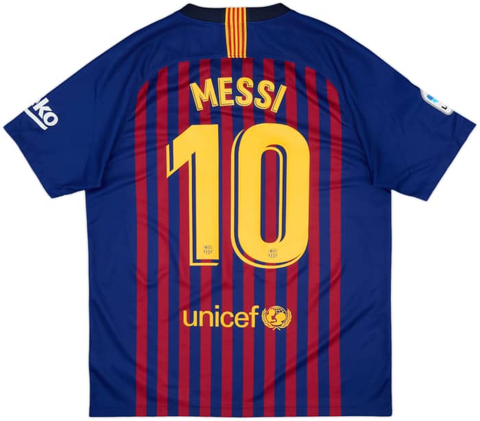 2018-19 Barcelona Home Shirt Messi #10 - 9/10 - (L)