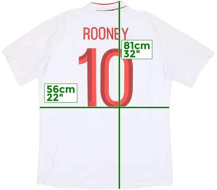 2012-13 England Home Shirt Rooney #10 - 6/10 - (L)