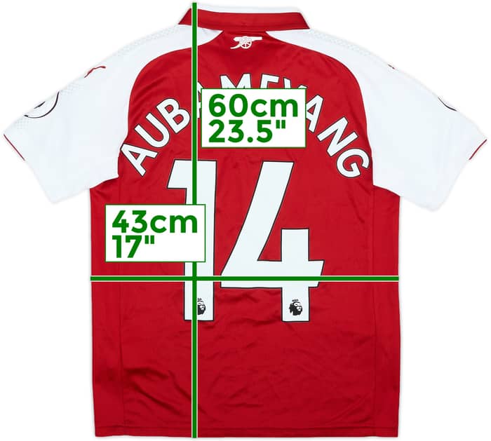 2017-18 Arsenal Home Shirt Aubameyang #14 - 10/10 - (M.Boys)