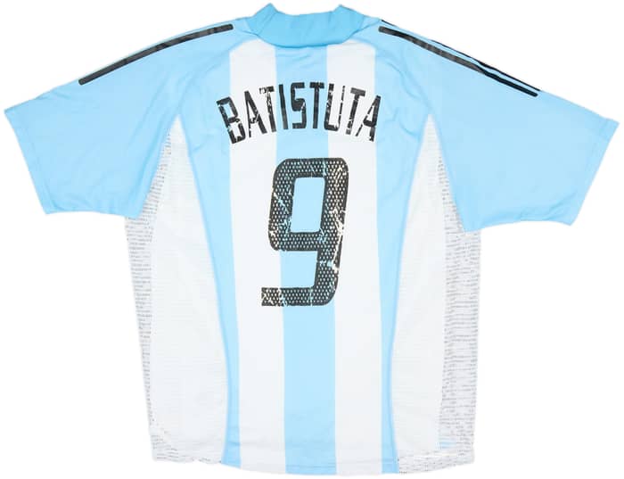 2002-04 Argentina Player Issue Home Shirt Batistuta #9 - 5/10 - (L)