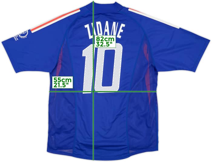 2002-04 France Player Issue Home Shirt Zidane #10 - 8/10 - (L)