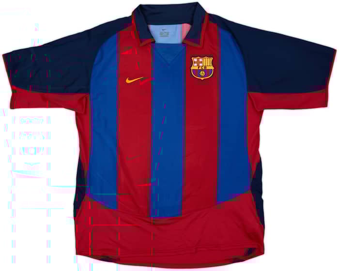 2003-04 Barcelona Home Shirt Ronaldinho #10 - 9/10 - (L)