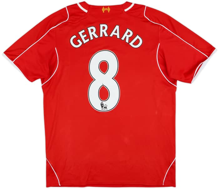 2014-15 Liverpool Home Shirt Gerrard #8 - 5/10 - (L)