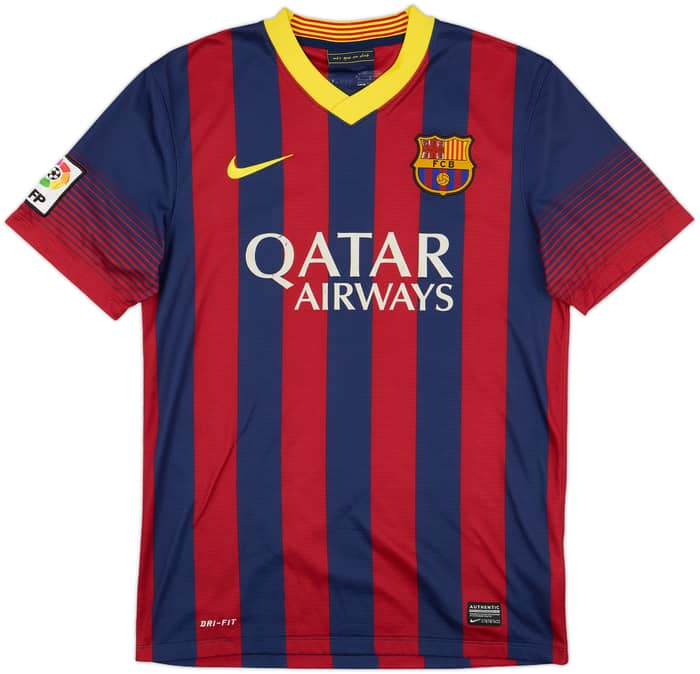 2013-14 Barcelona Home Shirt Messi #10 - 4/10 - (S)