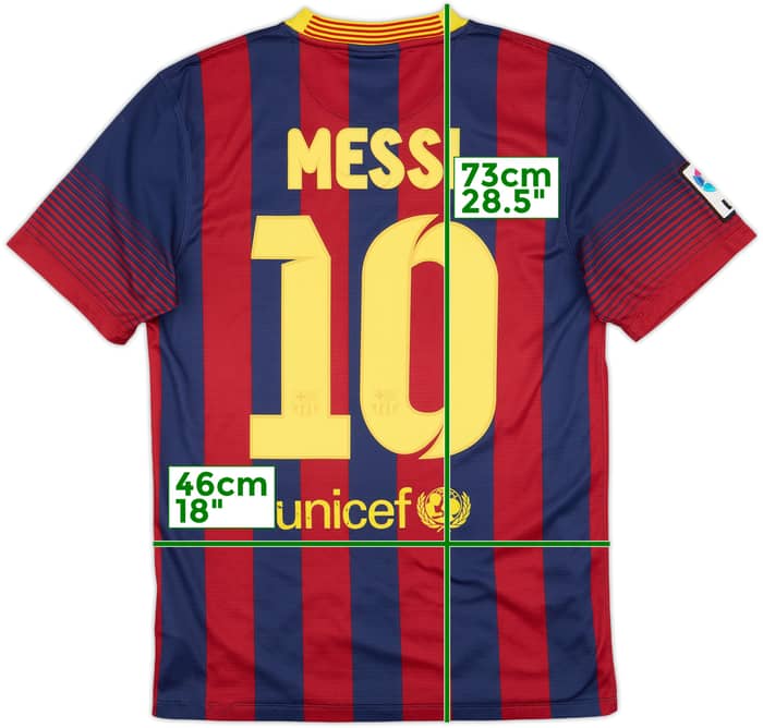 2013-14 Barcelona Home Shirt Messi #10 - 4/10 - (S)