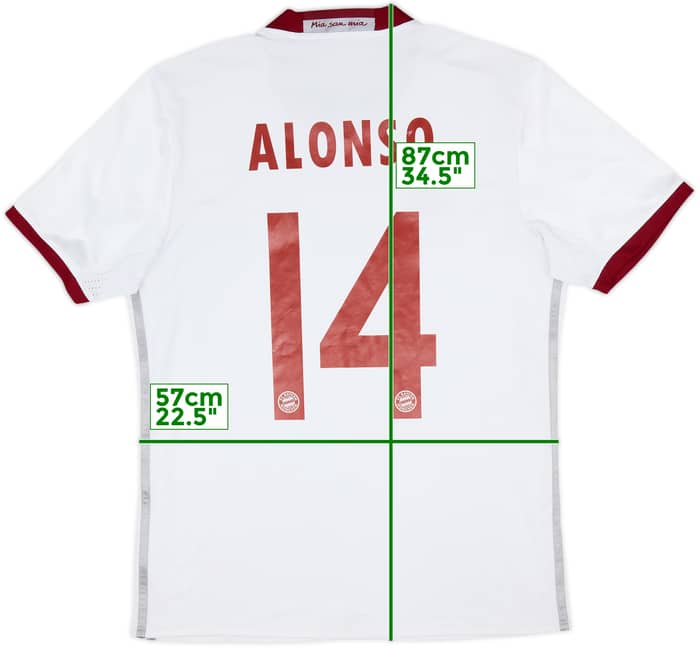 2016-17 Bayern Munich Third Shirt Alonso #14 - 8/10 - (M)