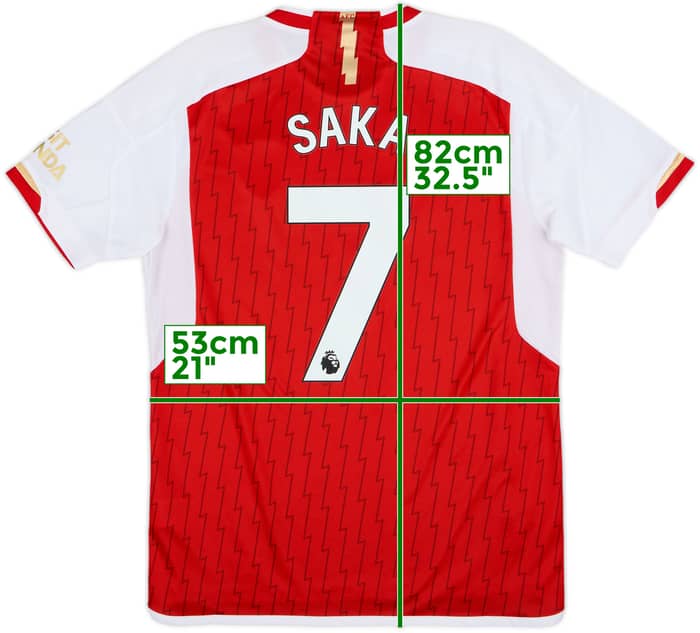 2023-24 Arsenal Home Shirt Saka #7 - 9/10 - (L)